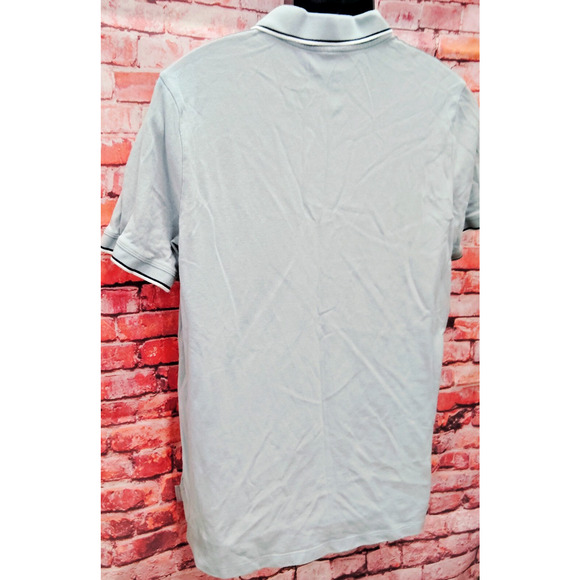 Armani Exchange Polo Shirt Men's XL Gray Twin Tipped Short Sleeve Performance - Picture 7 of 7
